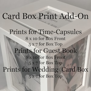 Extra inzetstukken voor gastenboek / Time Capsule / Card Box / Memorial Box