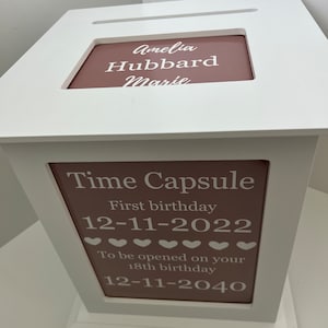 Time Capsule for 1st Birthday & First Communion - Custom Baby Gift for Newborns