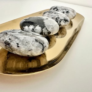 Rainbow Moonstone Palmstone | Stone | Tumbled | Polished