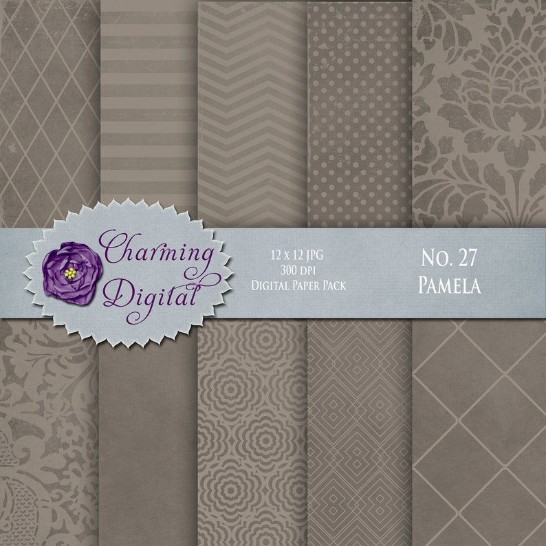 Vintage Brown Digital Paper Vintage Brown Scrapbooking Etsy