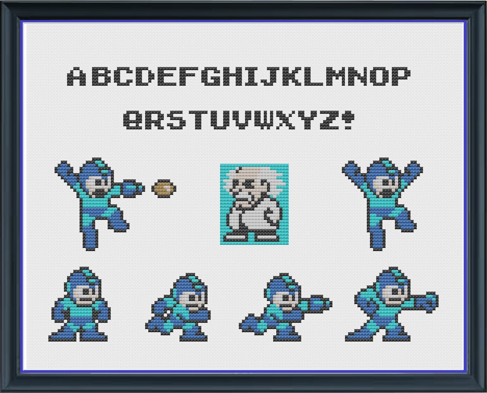 Mega Man Pattern Mega Man Sampler - Create Your Own Custom Mega Man Cross Stitch Pattern ...