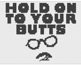 Hold On To Your Butts - Jurassic Park-inspired Cross Stitch Pattern