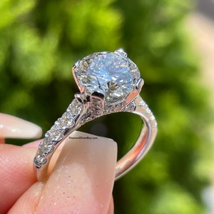 3.71 carat Engagement Ring 2.71 H vs1 GIA certified  center