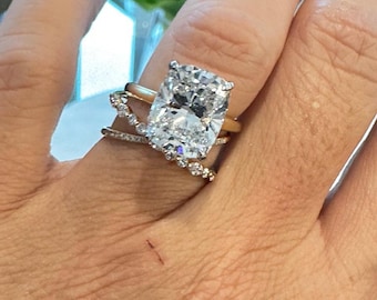 5.42 ct carat  custom made Elongated cushion diamond 5.22 H vs1 GIA certified