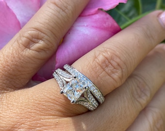 NEW 2.50 A.Jaffe  Platinum Set  with Band 1.50 I vs2 Radiant cut GIA Center VIDEO