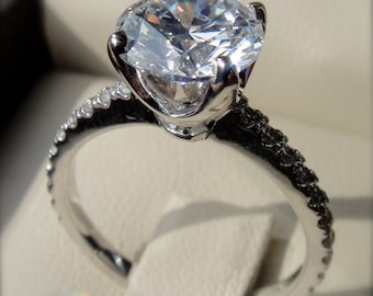 3.21 carat diamond ring 2.71 H vs1 center GIA