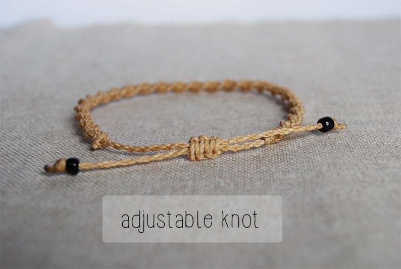 unisex Friendship Bracelet Adjustable Size waterproof surfing jewelry by Reef Knot co Bracelet For Him in shades of Green