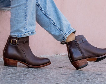 Charmer Leather Ankle Boots