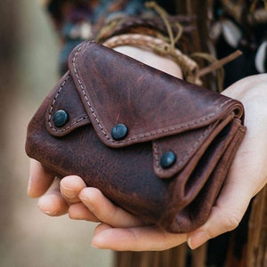 Leather Coin Purse & Card Holder Wallet