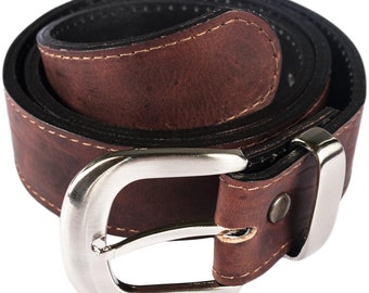Smooth Brown Leather Money Belt