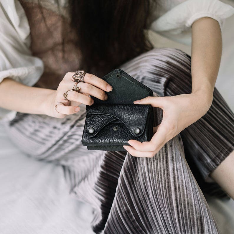 Leather Coin Purse & Card Holder Wallet