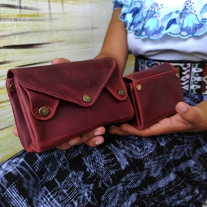 Leather Coin Purse & Card Holder Wallet