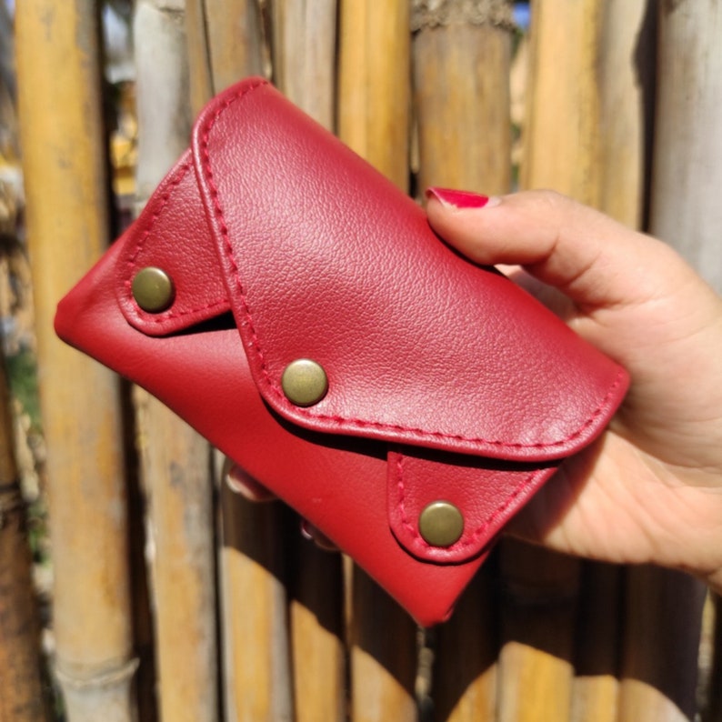 Leather Coin Purse & Card Holder Wallet