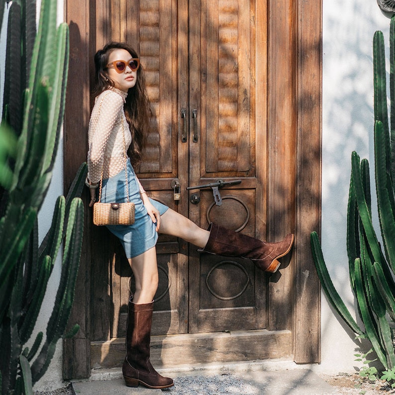 Slouch Boots | slouchy boots | tall brown boots | suede boots