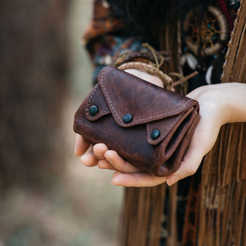 Leather Coin Purse & Card Holder Wallet 