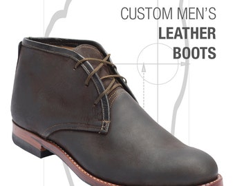 Atitlan Leather Custom Men's Leather Boots, Shoes