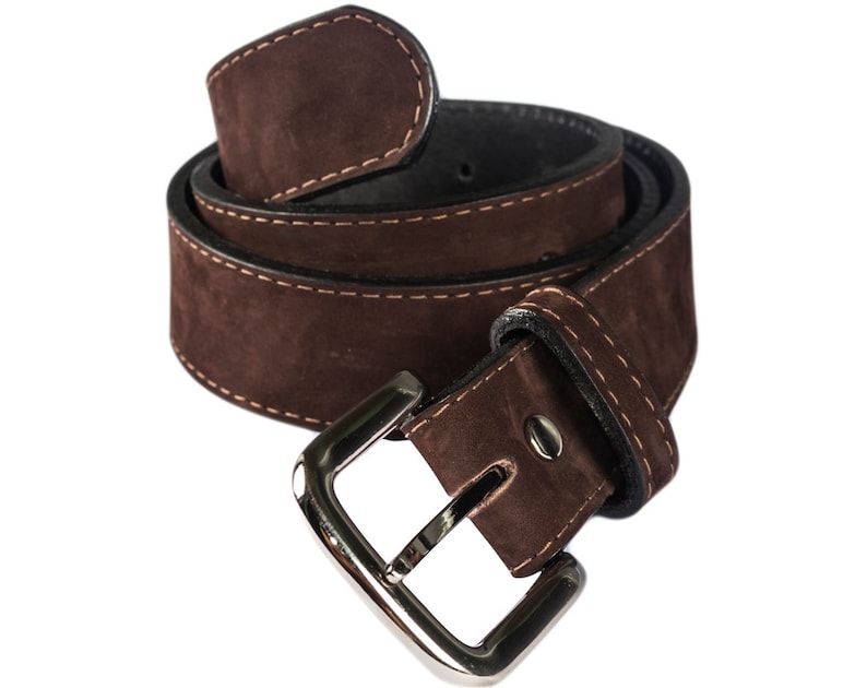 Leather Money Belt Pocket Belt Brown Suede Leather Money | Etsy