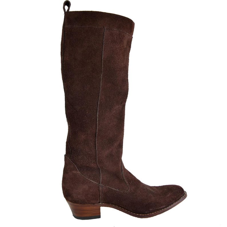 Bruine suède slouchy knielaarzen - Rugged Goodyear Welt Comfort afbeelding 5