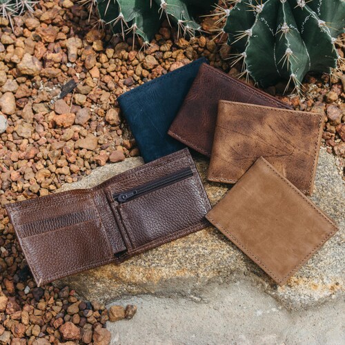 Mens Wallet With Coin Pocket Mens Coin Wallet Personalized Etsy