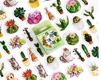 Japanese Botanic Animal Sticker/Decal Set Scrapbooking
