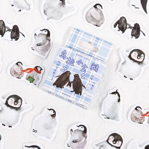 Japanese Ocean Penguin Theme Kawaii Sticker/Decal Set Scrapbooking