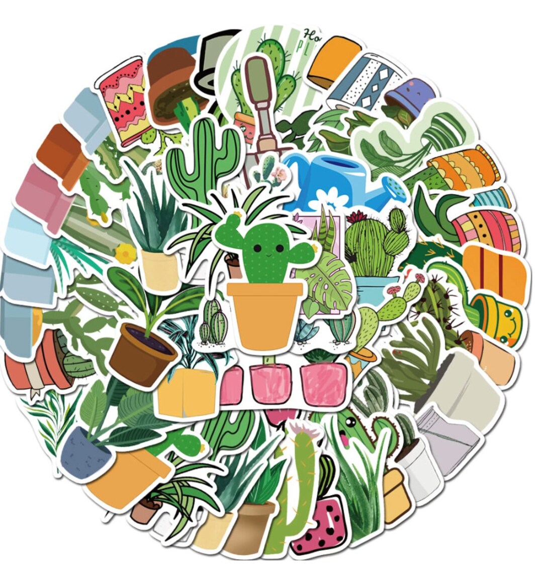Plant Machine Sticker Plant Gardening Stickers Pack of Either 10, 25, 50 or 100 Mixed - Etsy