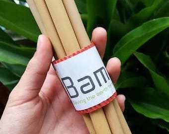 Bamboo Straws Bubble Tea Organic Wild  Pack of 5