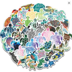 Turtle Stickers Pack of 25,50 or 100