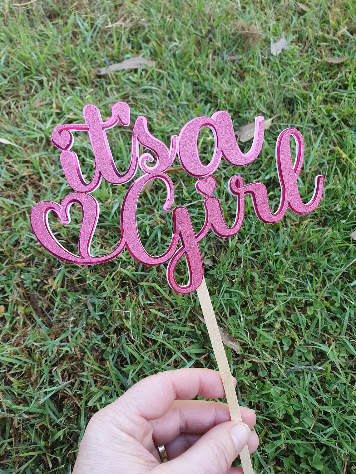 Pink Glitter Oh Baby Cake Topper Baby Shower Cake Topper Etsy Australia