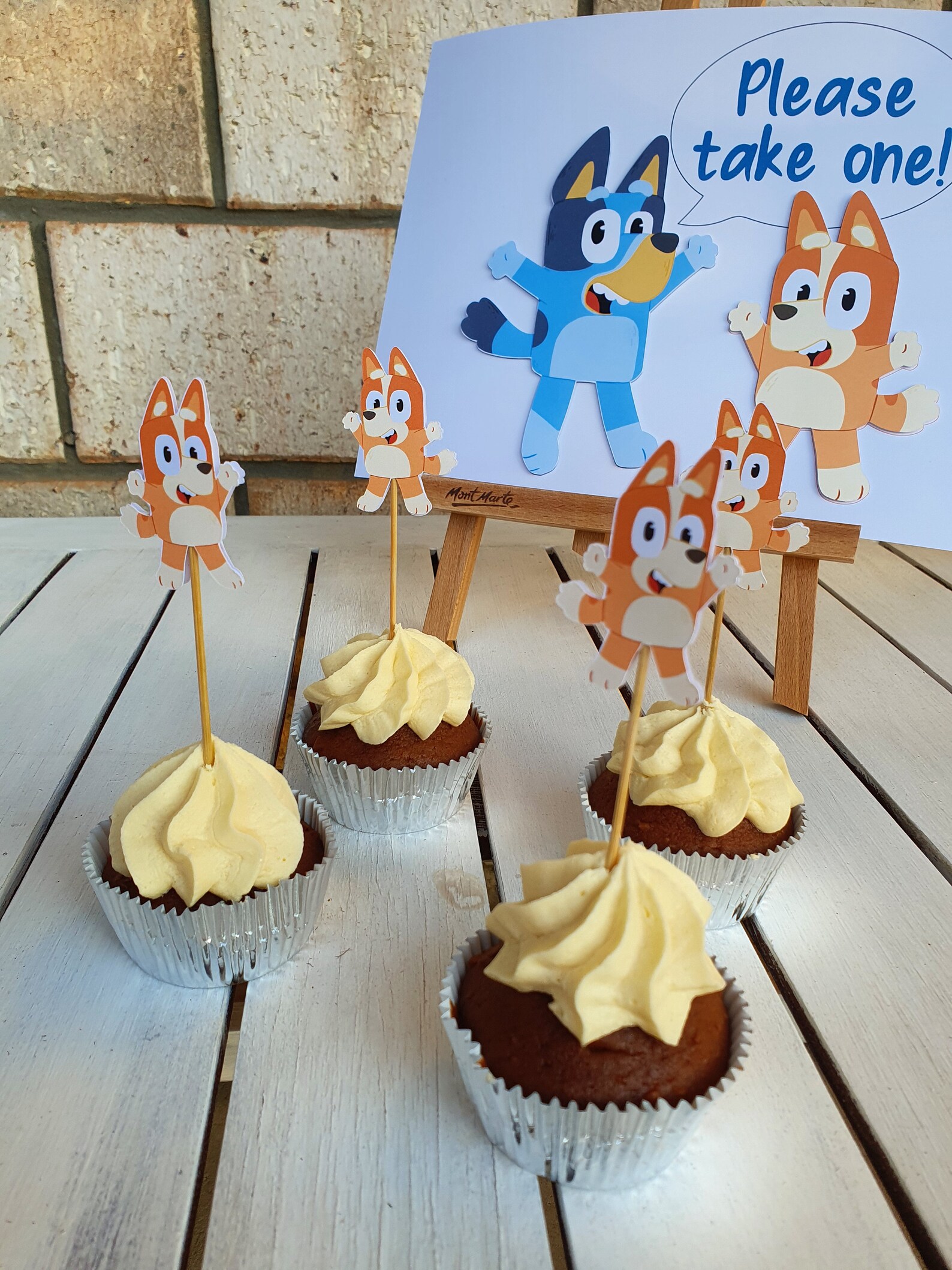 Bluey and Bingo Cupcake Topper First Birthday Cake Topper Etsy