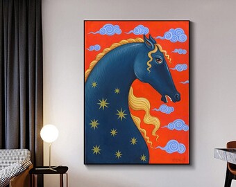 Horse, original acrylic painting,  Painting on canvas original, 30 x 40 cm