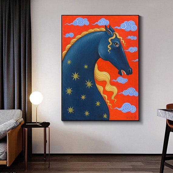 Horse, original acrylic painting,  Painting on canvas original, 30 x 40 cm