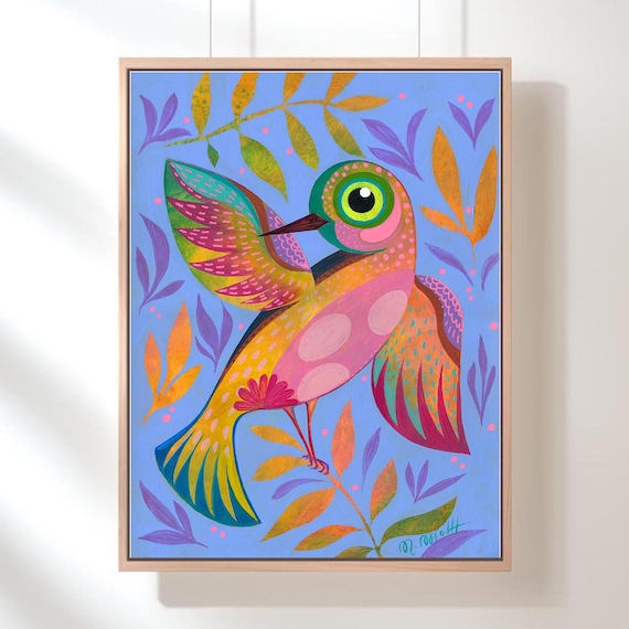 Kolibri 30x 40cm  Acryl auf Papier