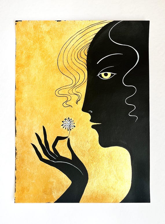 Frauenporträt, Acryl auf Papier, 30 x 40 cm