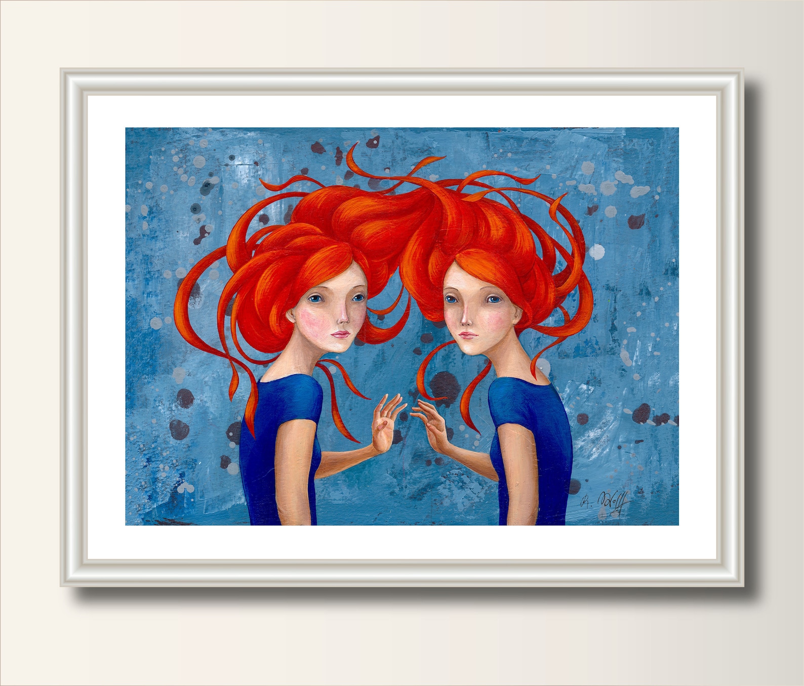Twins, Original Acrylic Painting, Original Painting, Contemporary Art ...