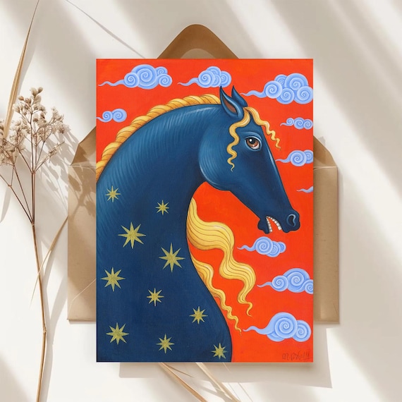 Pferd im Sternenhimmel – Postkarte A6