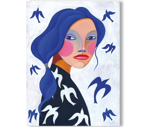 Print, Bird, PosterArt Print, Art, Print from Original Acrylic Painting Art Poster, Painting