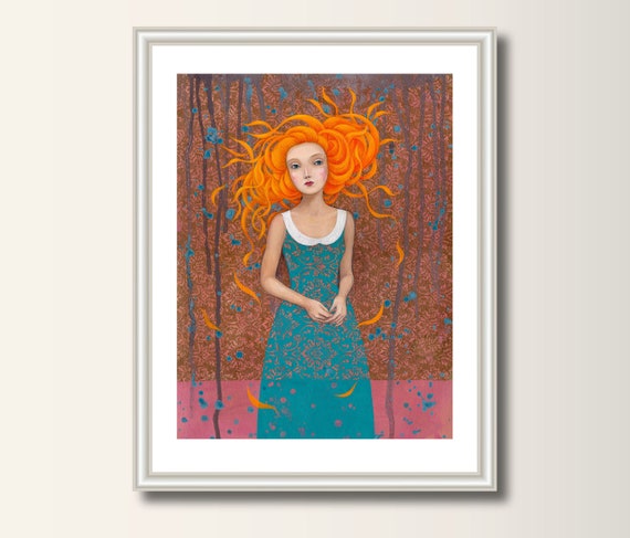 Rapunzel Picture art print acrylic painting  A4 A3