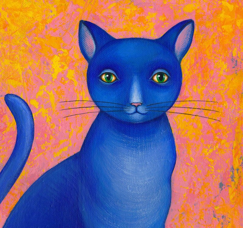 painting original painting unique Cat 30 x 40 cm acrylic on canvas