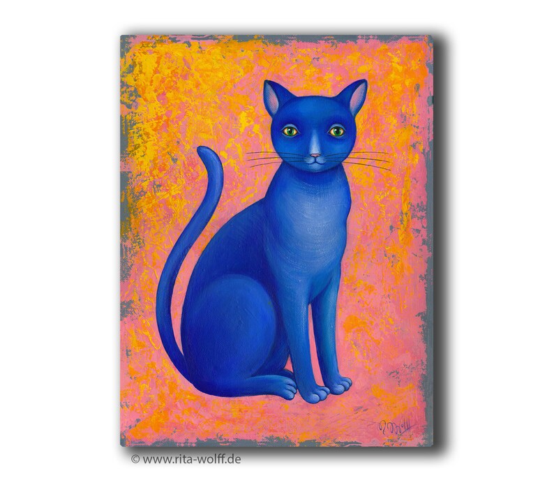 painting original painting unique Cat 30 x 40 cm acrylic on canvas