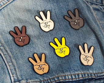 HiiiPower - Soft Enamel Pin Badge, Illustrated Lapel Pin, Collectible Pin for Jackets, Bags