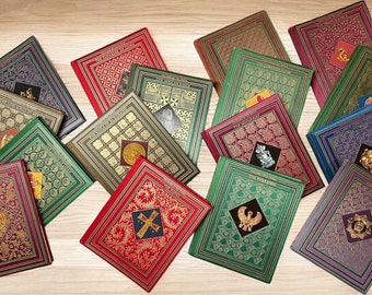 Treasures of the World Art Book, Gilt-Edged Vintage Library Decor