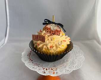 Faux Cupcake, Fake Cupcake, Fake Bake, Fake Whip Cream,Removable Wrapper, Halloween, Tiered Tray, Delicious Deadly Delight,  Candy Apple