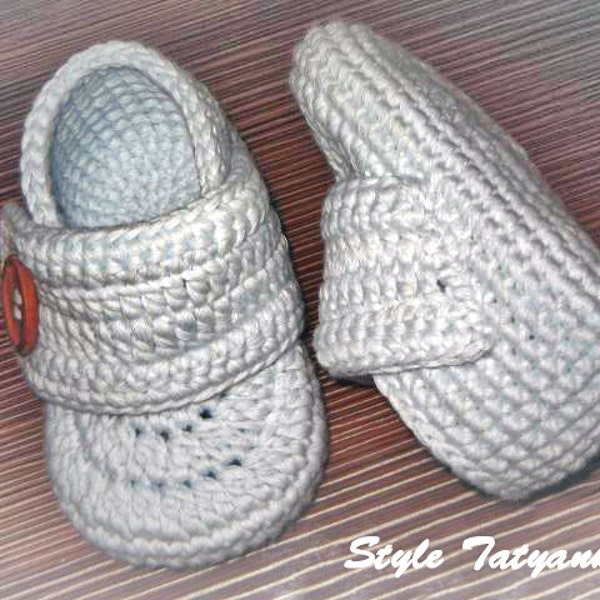 Crochet patterns (PDF) - Baby Boy Booties - Pattern number 06