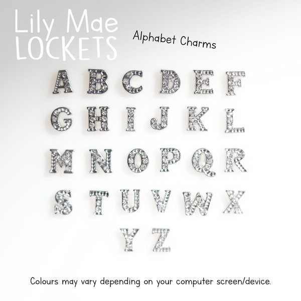 FLOATING CHARMS, Floating Charms For Lockets, Charms, Locket Charms, Floating Locket Charms, Locket Charms, Alphabet
