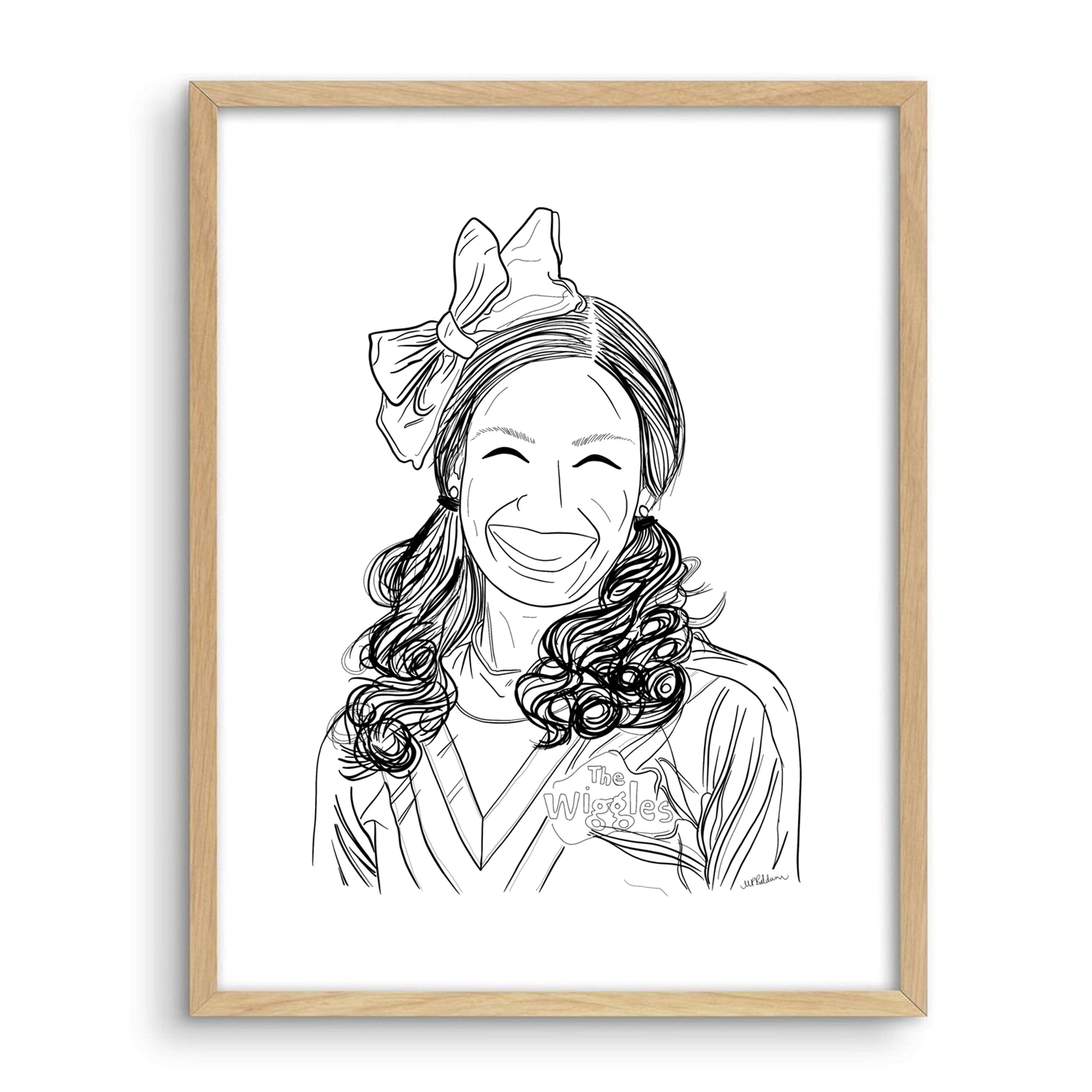 EMMA WIGGLE DRAWING Line Drawing Digital Illustration Art | Etsy