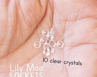 LOCKET CHARMS, Floating Charms For Lockets, Charms, Round Crystals, Locket Charms, Floating Locket Charms, Locket Charms, Crystals