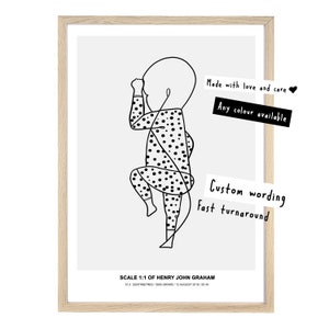 BABY GEBURT POSTER, Baby Poster, Geburt Poster im Maßstab 1:1, personalisiertes Baby Poster, Nursery Andenken, The Birth Poster, Baby