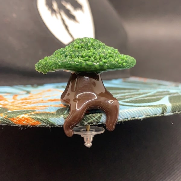 Hat pin glass tree bonsai plant