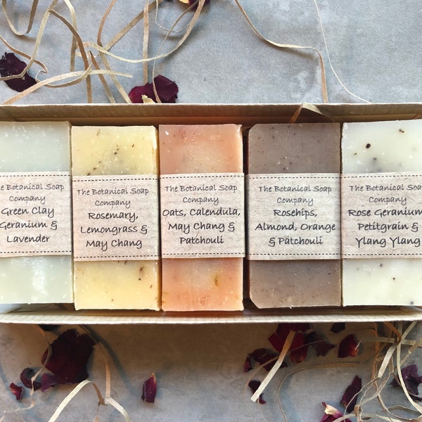 5 Sample Guest Soaps made with Essential Oils & all natural ingredients